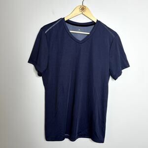 Apana Blue Short Sleeve V Neck Tee